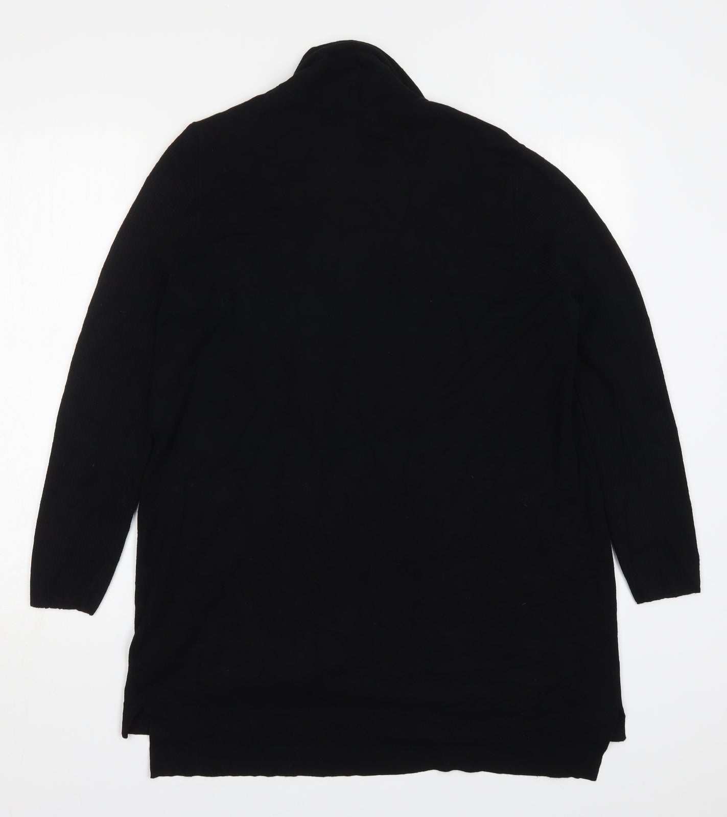 TU Womens Black V-Neck  Viscose Cardigan Jumper Size 18