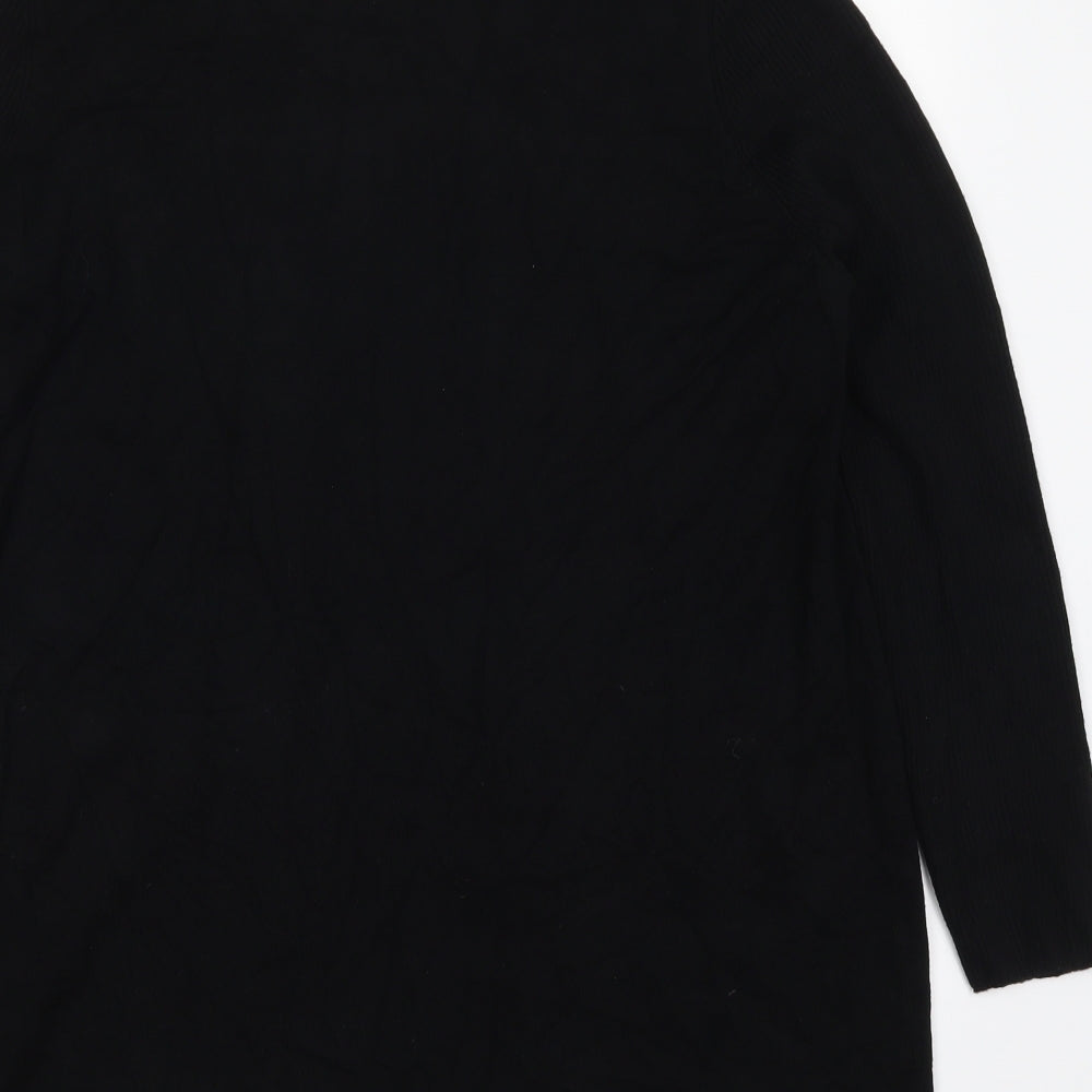 TU Womens Black V-Neck  Viscose Cardigan Jumper Size 18