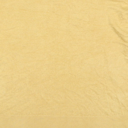 Papaya Womens Yellow High Neck  Acrylic Pullover Jumper Size 18