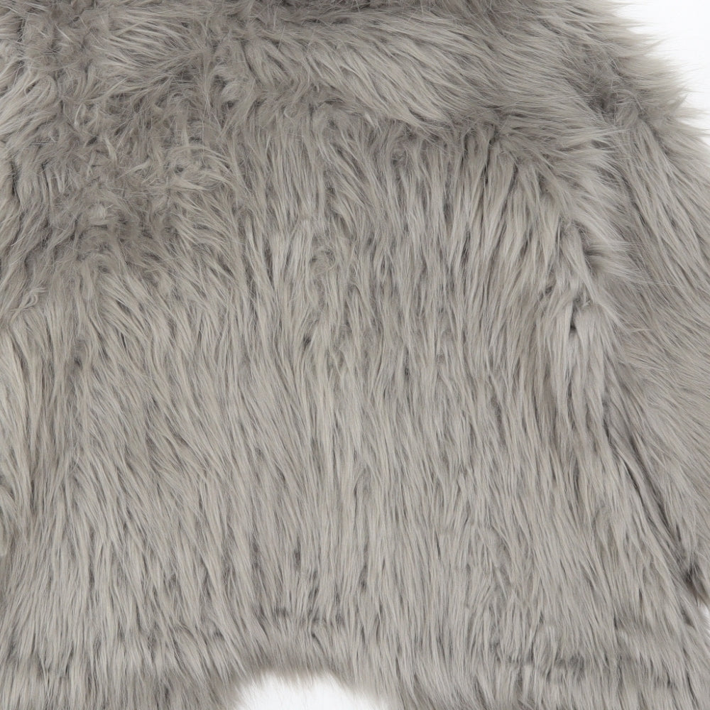 River Island Womens Grey   Overcoat Coat Size 12  Hook & Eye