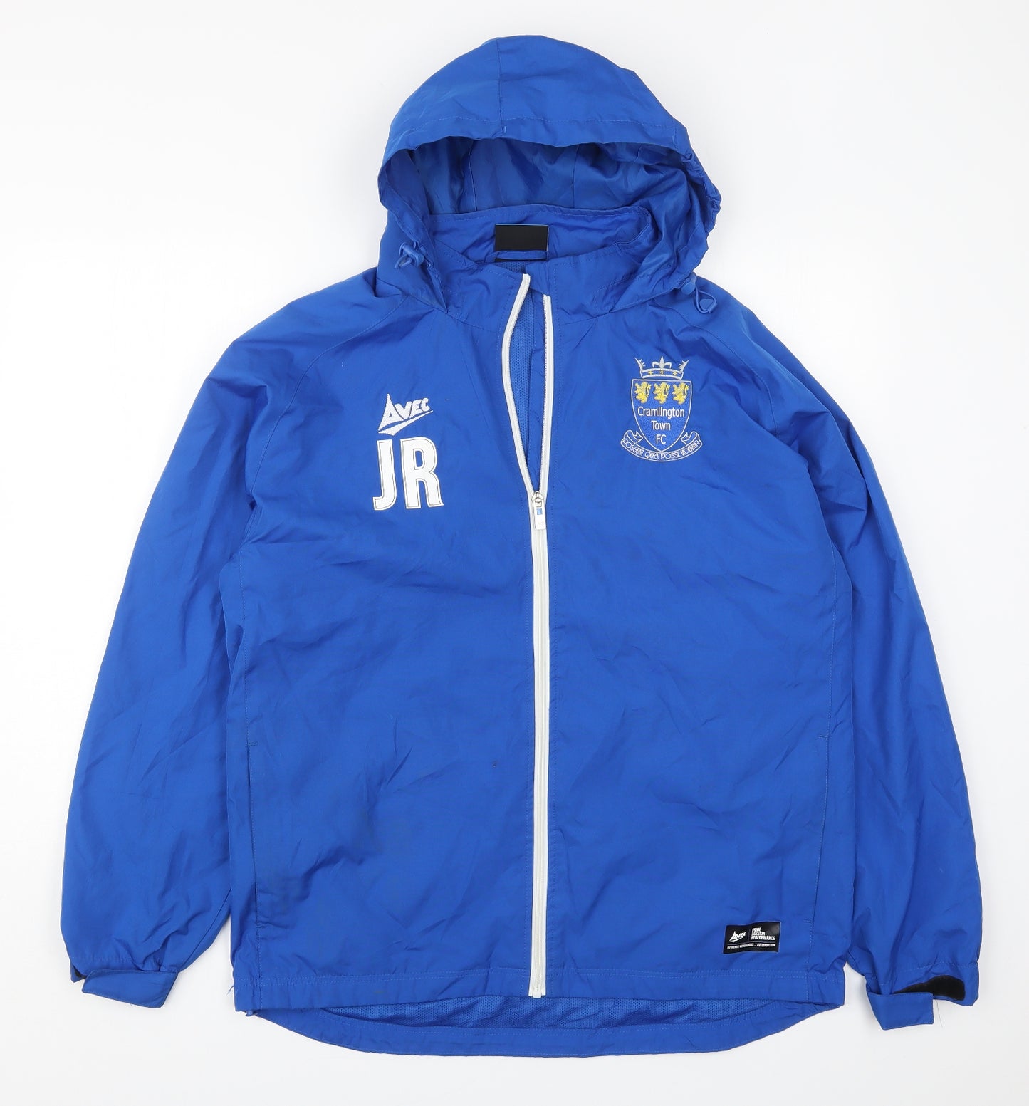 Avec Mens Blue   Jacket  Size L  Zip - Cramlington Town FC