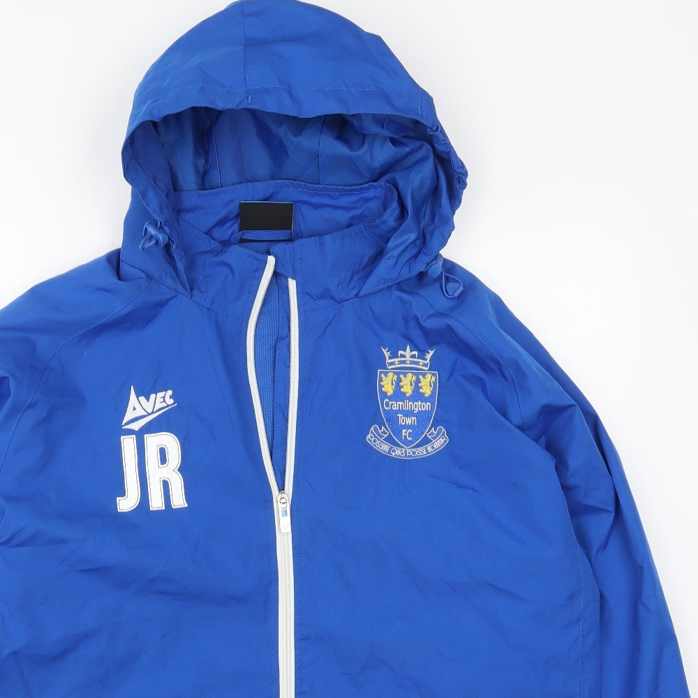 Avec Mens Blue   Jacket  Size L  Zip - Cramlington Town FC