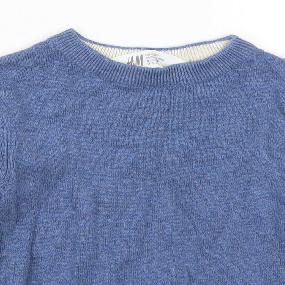 H&M Boys Blue  Cotton Pullover Jumper Size 18-24 Months  Pullover