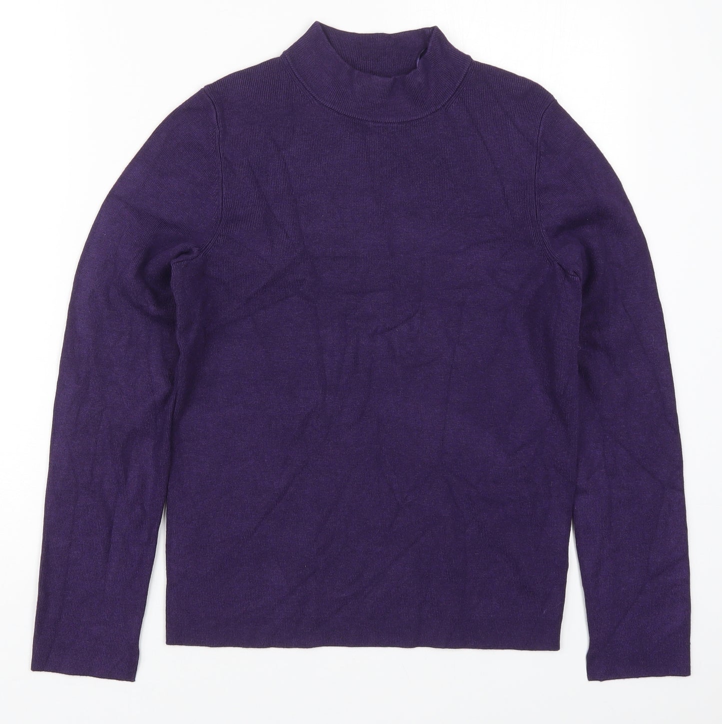 John Lewis Womens Purple Round Neck  Viscose Pullover Jumper Size 12