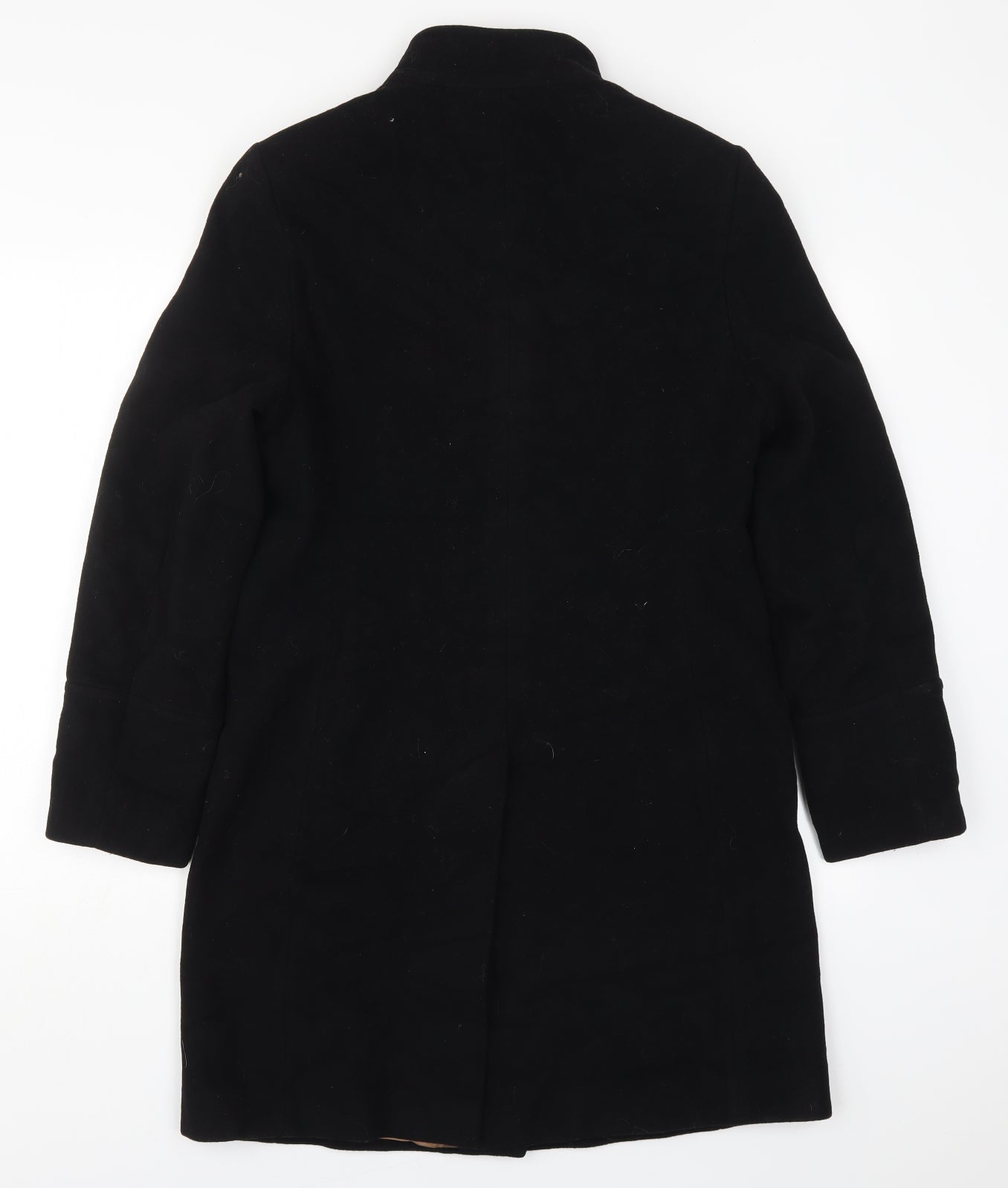 NEXT Womens Black   Overcoat Coat Size 12  Zip