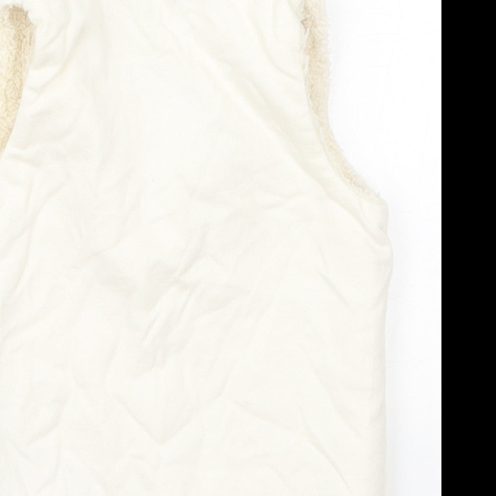 Gillians Closet Girls Beige   Gilet Jacket Size 2 Years  Hook & Eye - Cream Coloured