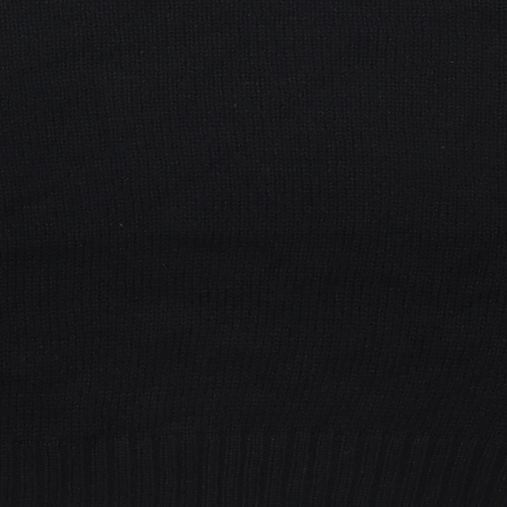 New Look Womens Black Round Neck  Acrylic Pullover Jumper Size L