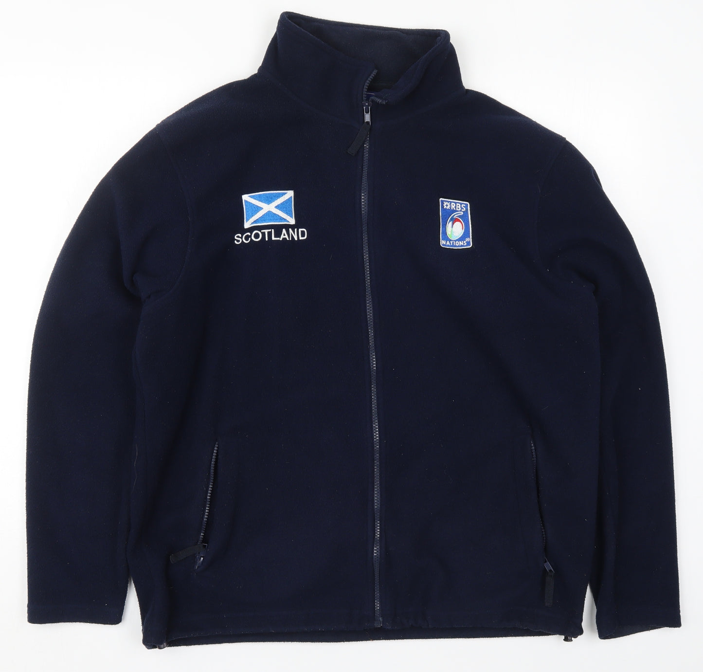 RBS Mens Blue   Jacket  Size L  Zip - Scotland
