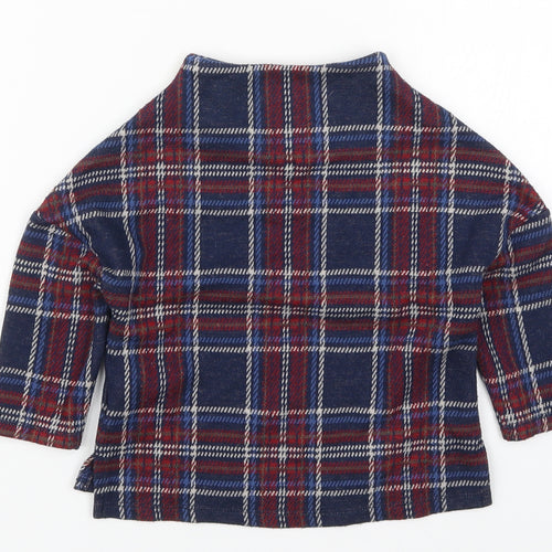 NEXT Girls Blue Check Polyester Pullover Sweatshirt Size 3 Years  Pullover - Red