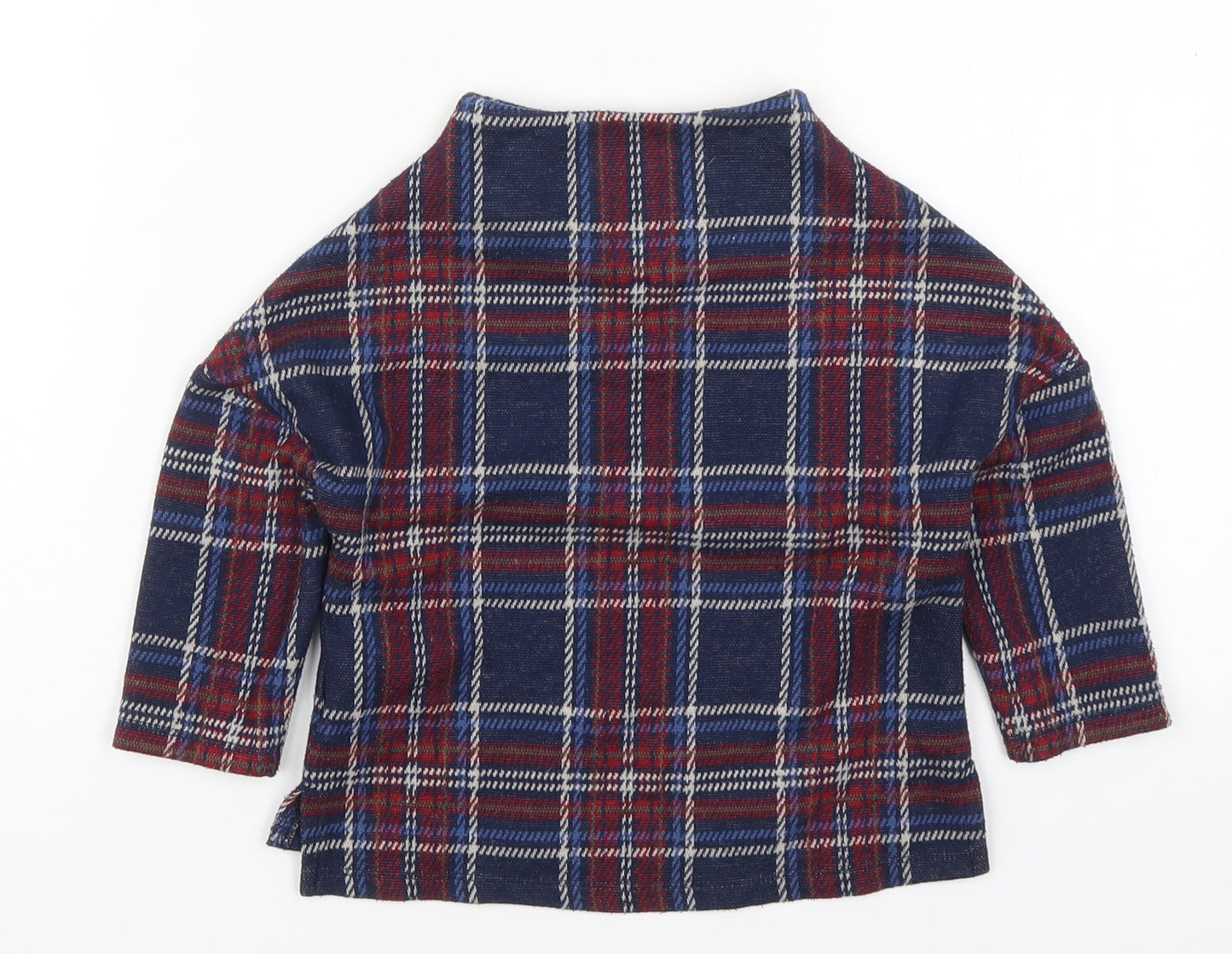 NEXT Girls Blue Check Polyester Pullover Sweatshirt Size 3 Years  Pullover - Red