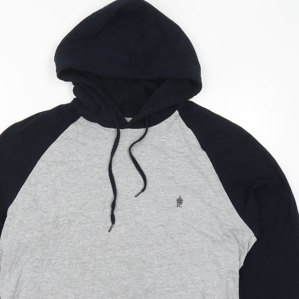 French Connection Mens Grey  Cotton Full Zip Hoodie Size XL