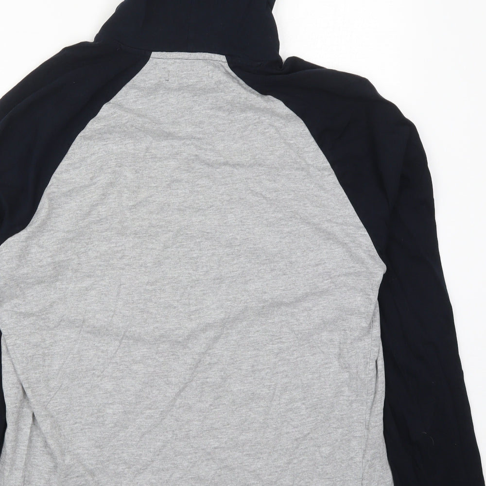 French Connection Mens Grey  Cotton Full Zip Hoodie Size XL