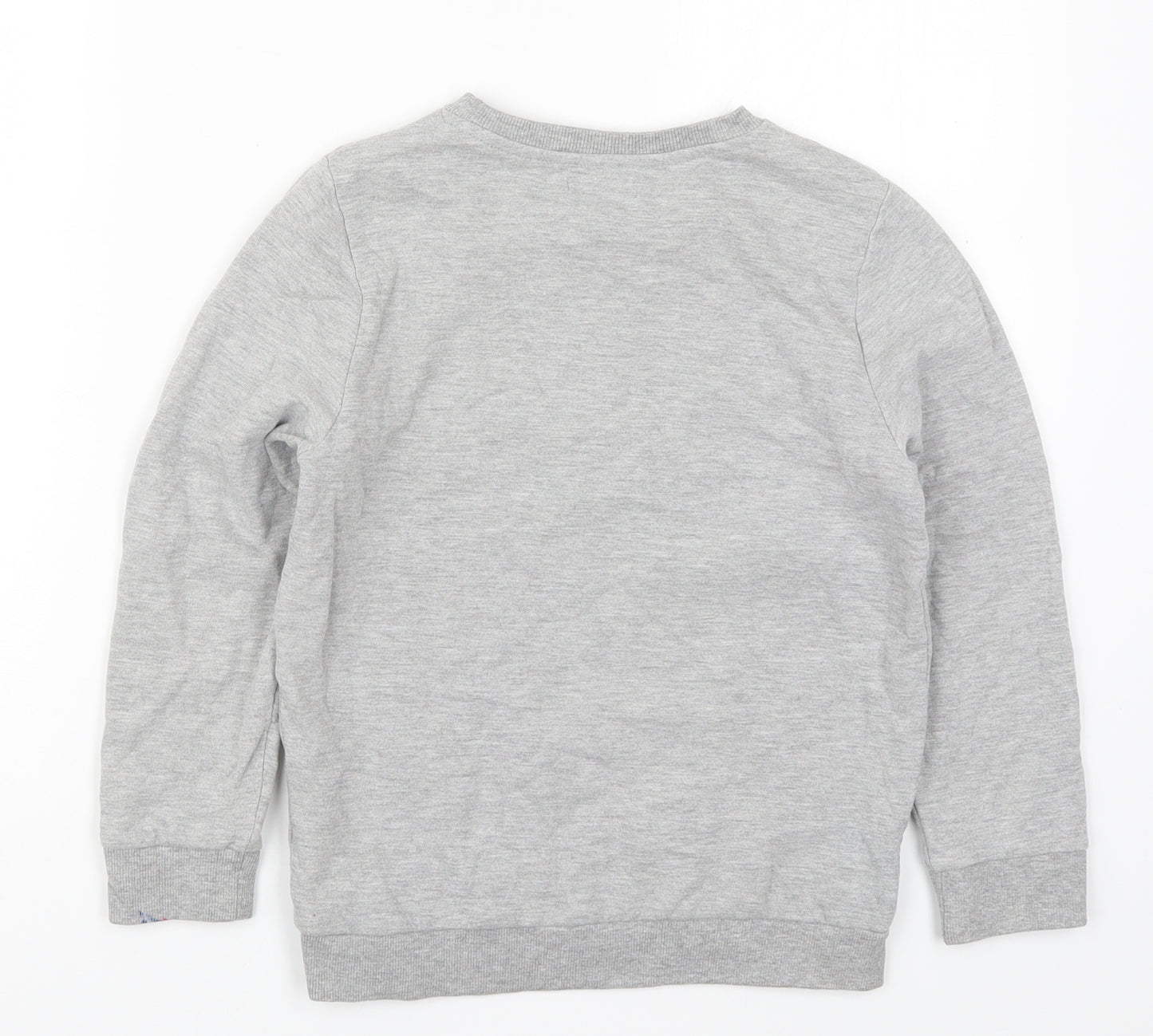 Blue Zoo Boys Grey  Cotton Pullover Sweatshirt Size 8-9 Years  Pullover - Robot Dinosaur