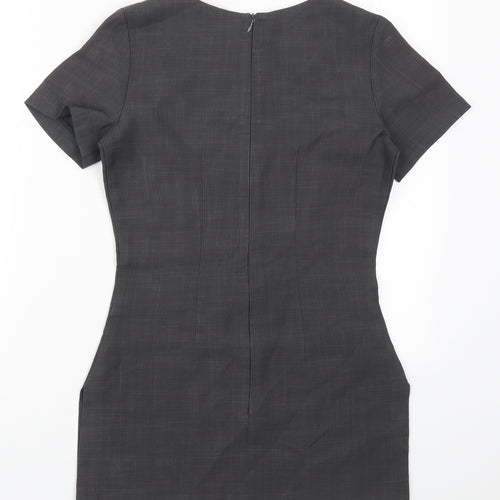 Florenceroby Womens Grey  Polyester Basic Blouse Size 6 Round Neck