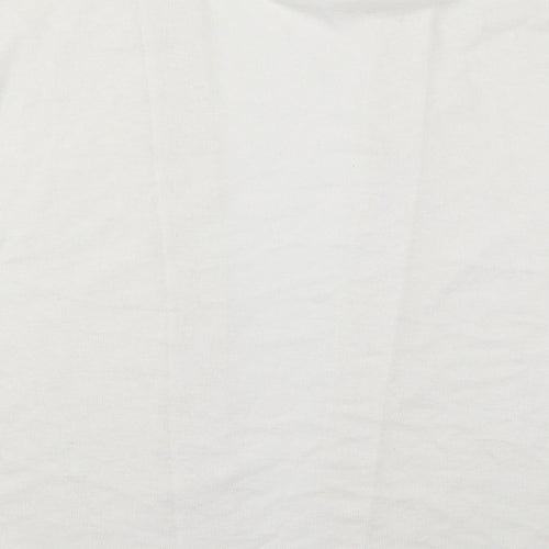 H&M Womens White V-Neck  Polyester Cardigan Jumper Size S