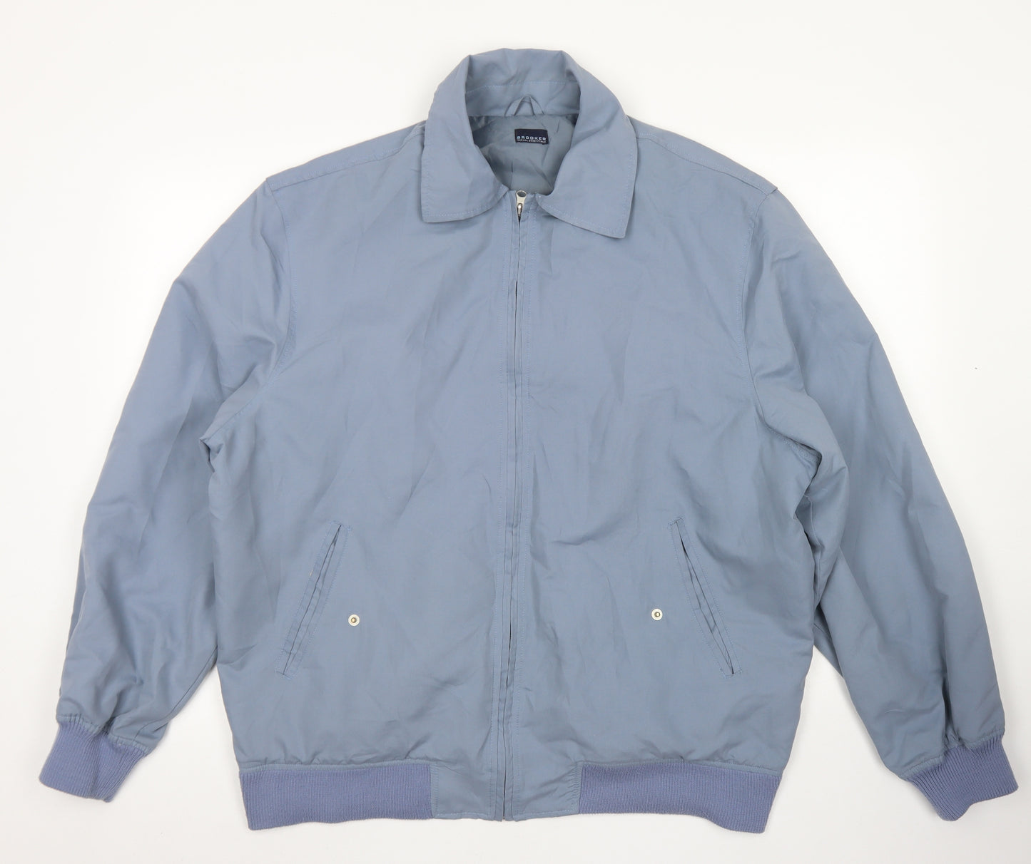 Brooker Mens Blue   Bomber Jacket Jacket Size L  Zip