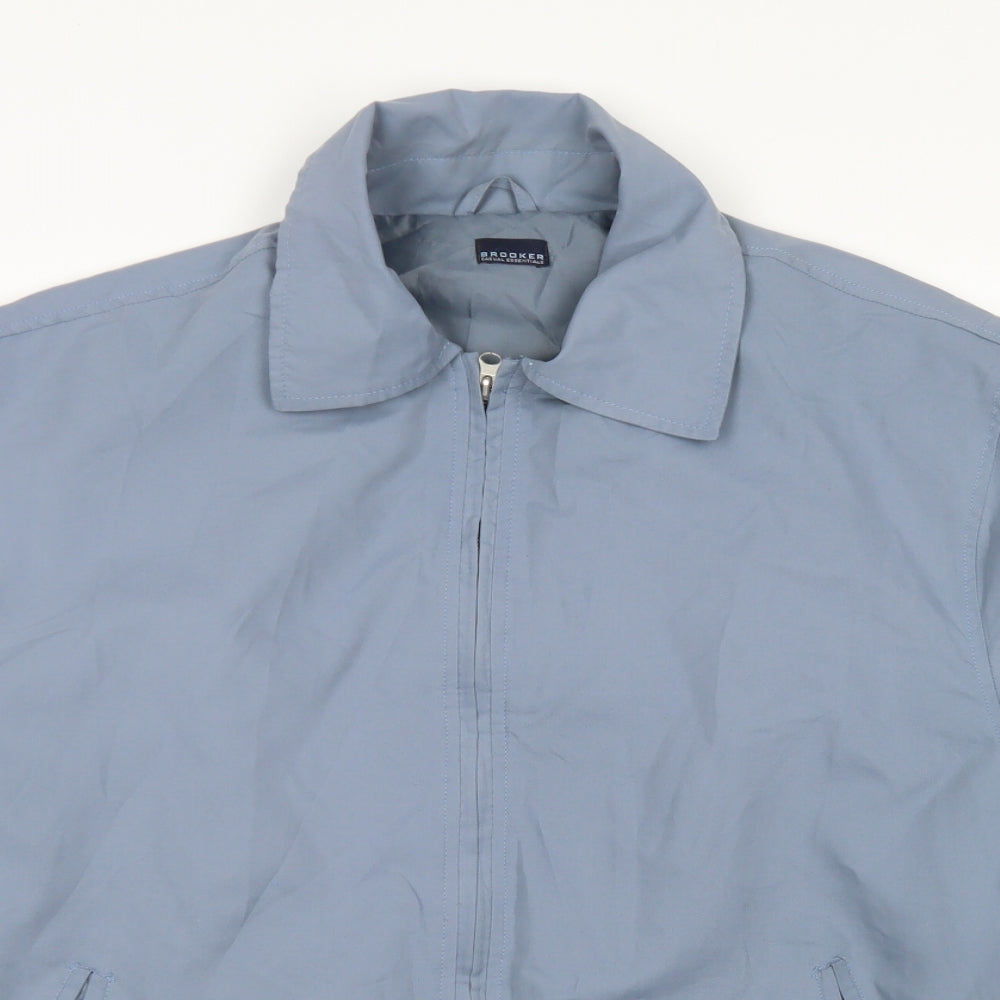 Brooker Mens Blue   Bomber Jacket Jacket Size L  Zip