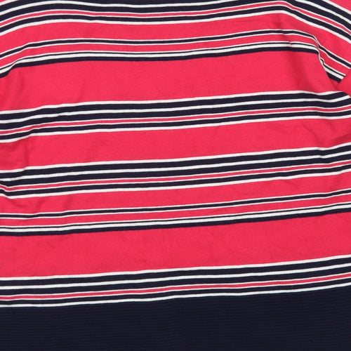 NEXT Womens Pink Boat Neck Striped Cotton Pullover Jumper Size 8