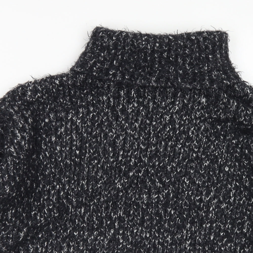 F&F Womens Black Roll Neck  Polyester Pullover Jumper Size 6