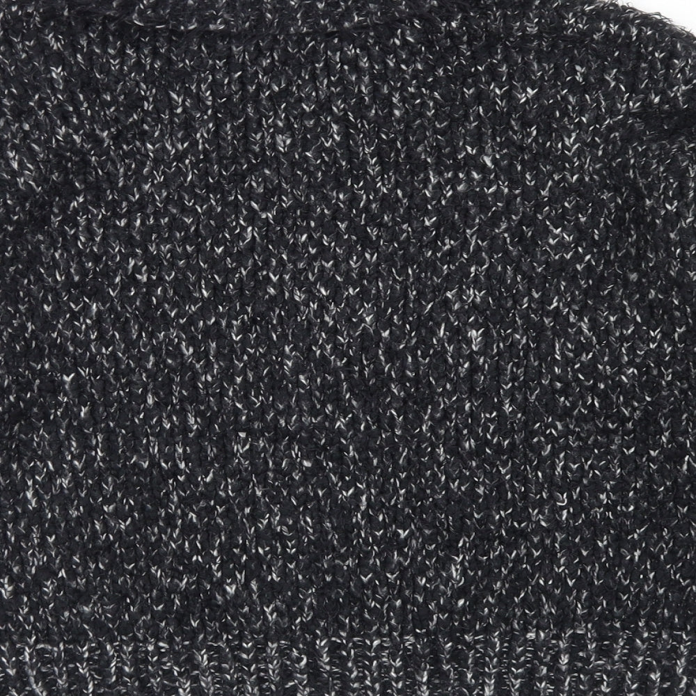 F&F Womens Black Roll Neck  Polyester Pullover Jumper Size 6