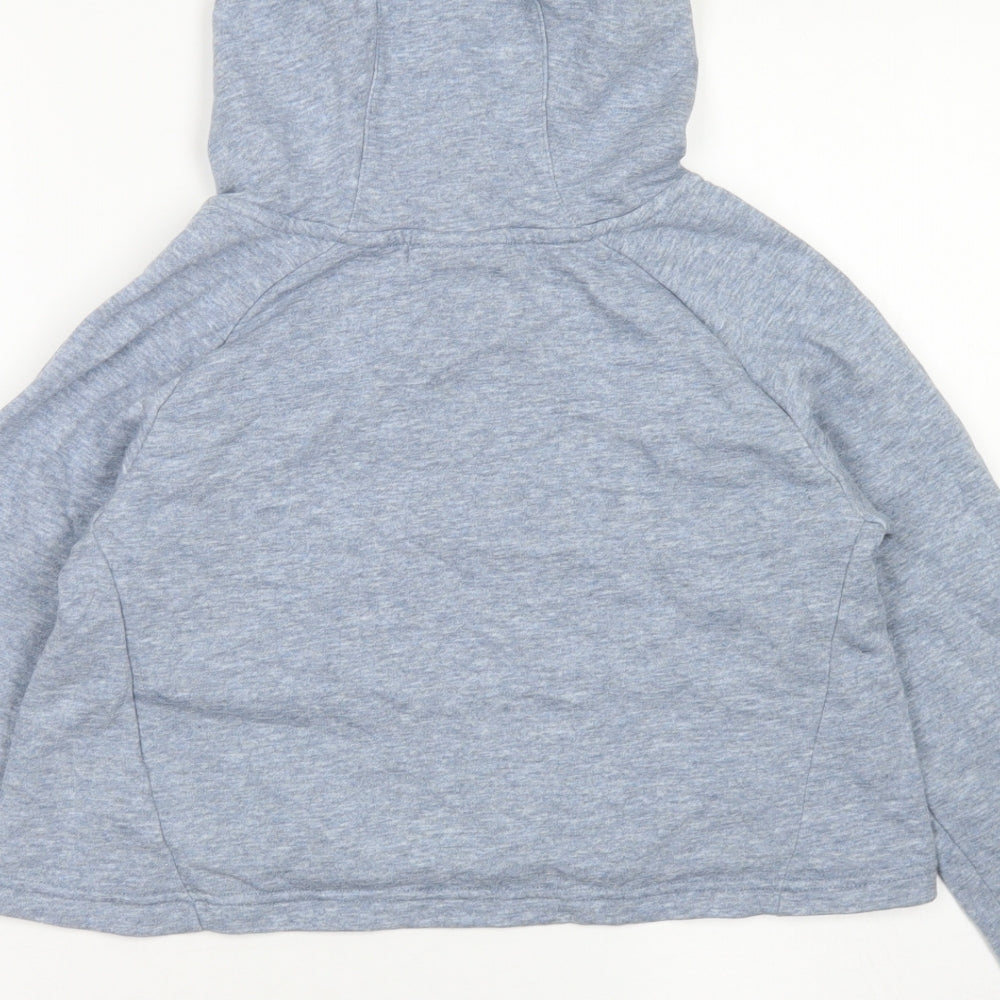 Nike Girls Blue  Cotton Pullover Hoodie Size 12-13 Years   - Cropped