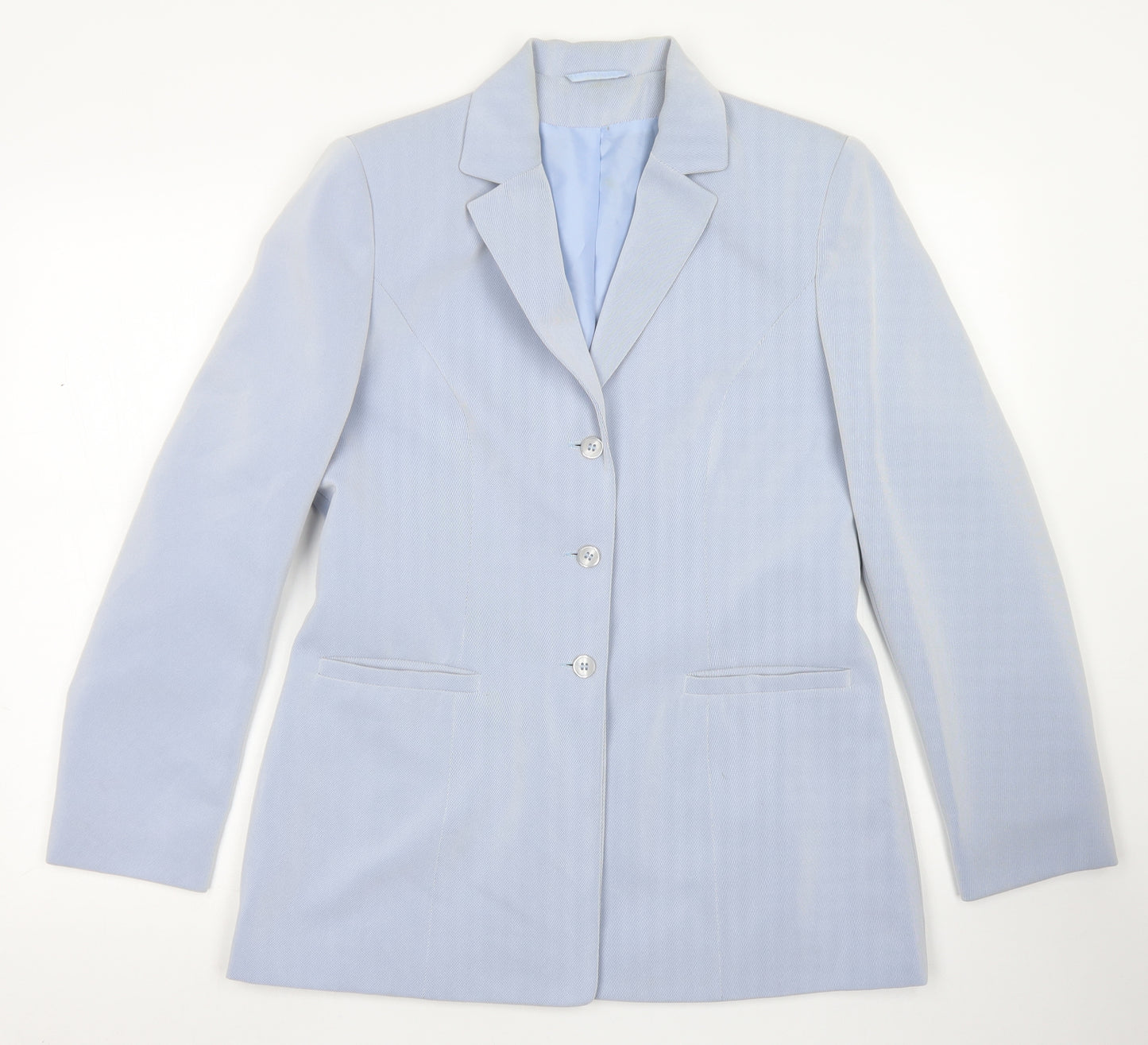 NL Collection Womens Blue  Polyester Jacket Blazer Size 14