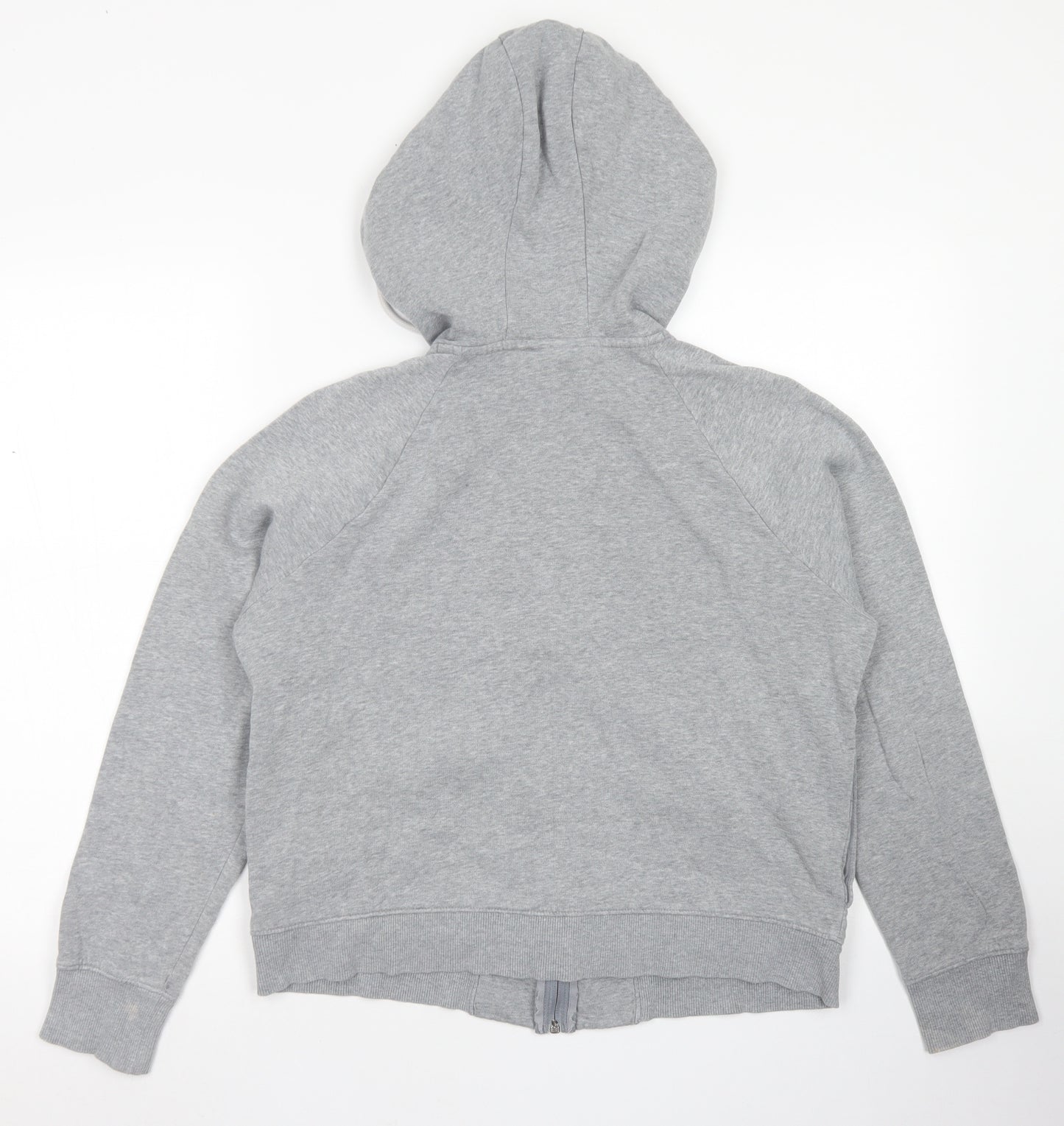 Under armour Womens Grey  Cotton Full Zip Hoodie Size M  Zip