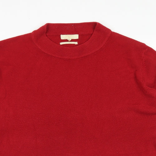 Sarah Hamilton Womens Red Crew Neck  Acrylic Pullover Jumper Size XL