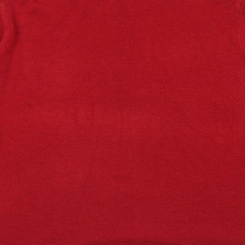 Sarah Hamilton Womens Red Crew Neck  Acrylic Pullover Jumper Size XL
