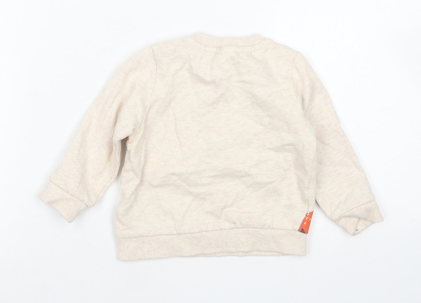 Disney Baby Boys Beige  Cotton Pullover T-Shirt Size 9-12 Months Crew Neck  - Tigger