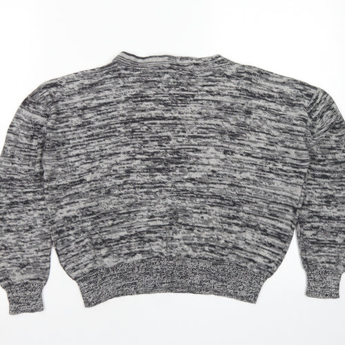 Select Womens Grey Crew Neck  Cotton Pullover Jumper Size 8   - Cropped