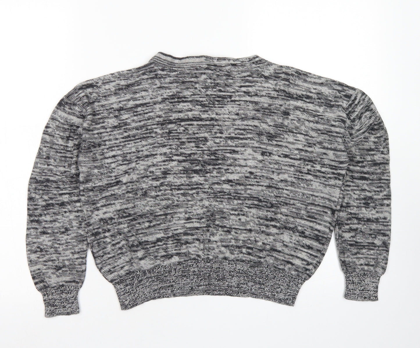 Select Womens Grey Crew Neck  Cotton Pullover Jumper Size 8   - Cropped