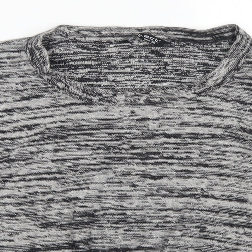 Select Womens Grey Crew Neck  Cotton Pullover Jumper Size 8   - Cropped