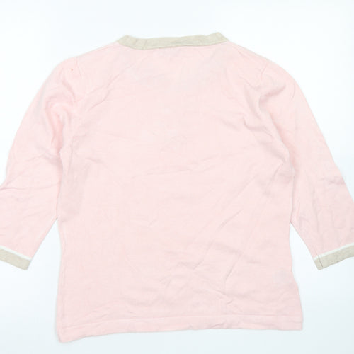 CC Womens Pink Crew Neck  Viscose Pullover Jumper Size M