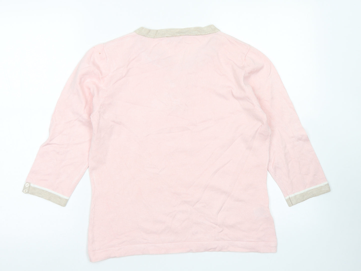 CC Womens Pink Crew Neck  Viscose Pullover Jumper Size M