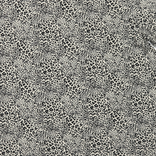 TU Womens Brown Animal Print Viscose Basic T-Shirt Size 10 Crew Neck