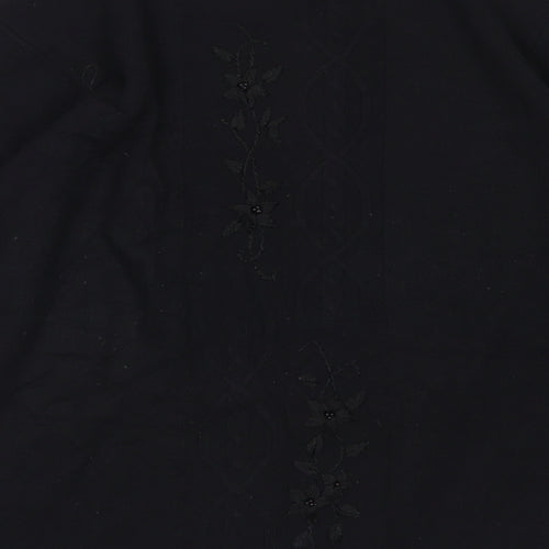 Reflection Womens Black Mock Neck  Acrylic Pullover Jumper Size S