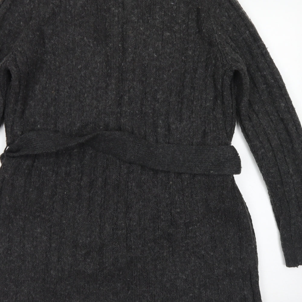 Florence + Fred Womens Grey Collared  Acetate Cardigan Jumper Size 12