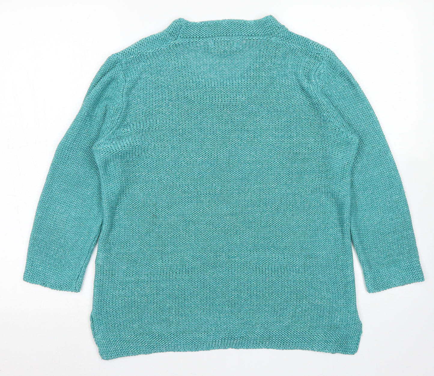 Per Una Womens Blue Round Neck  Acrylic Pullover Jumper Size M