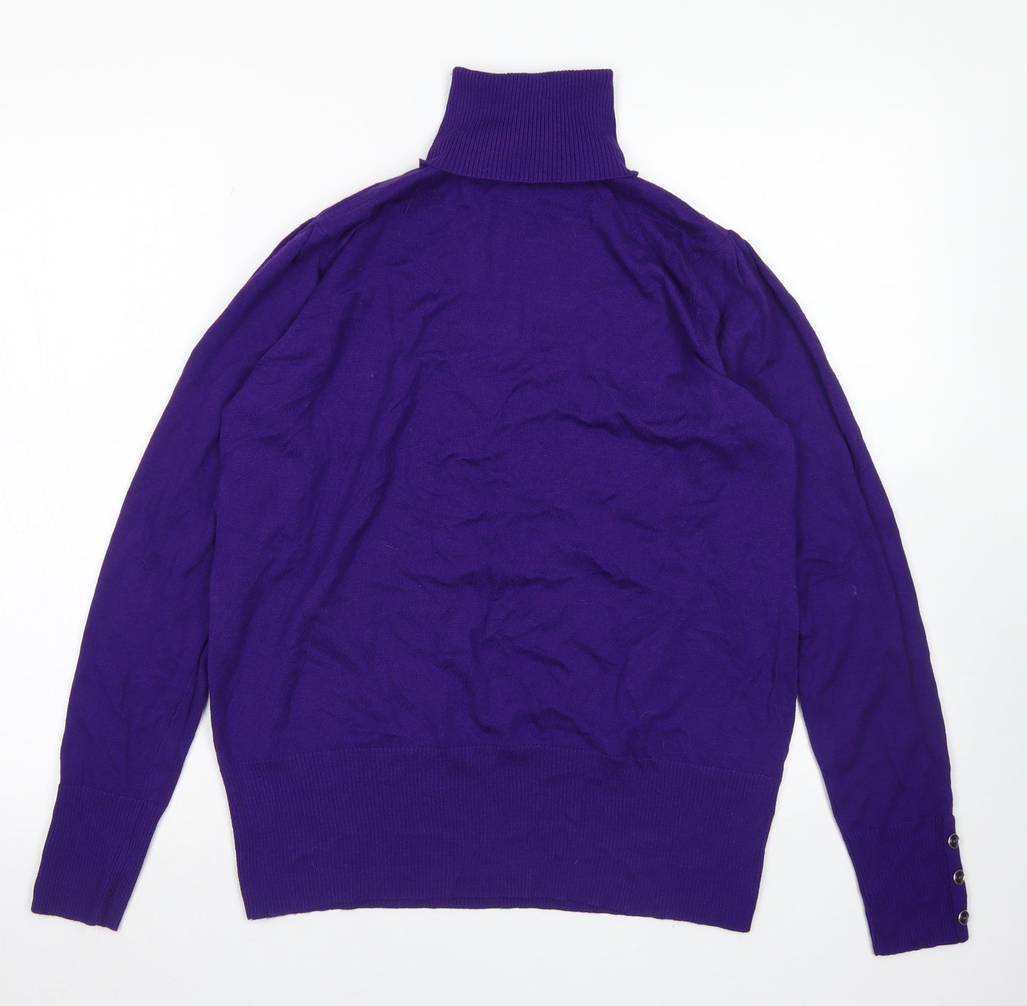 Collection Debenhams Womens Purple Roll Neck  Viscose Pullover Jumper Size 18