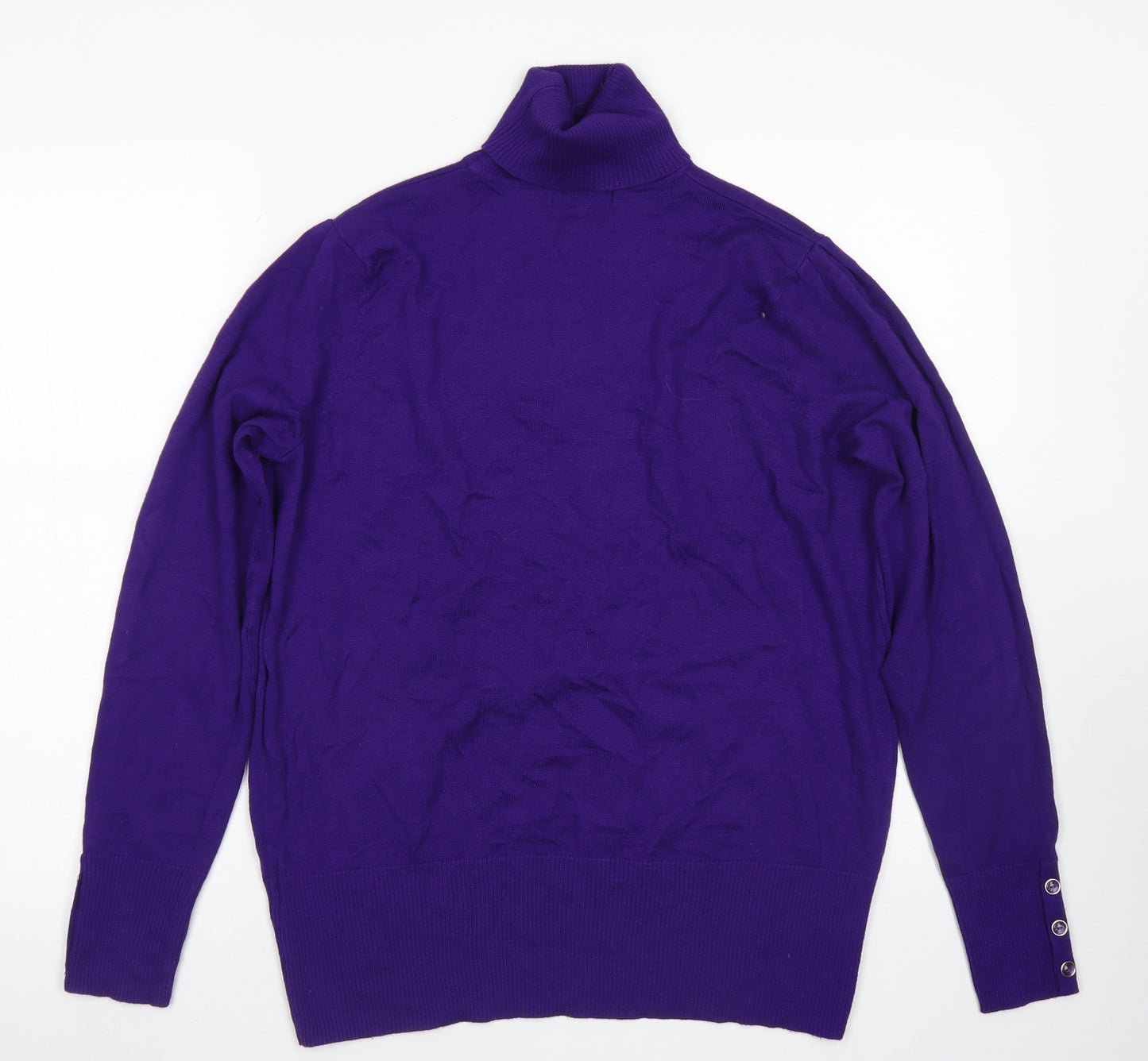 Collection Debenhams Womens Purple Roll Neck  Viscose Pullover Jumper Size 18