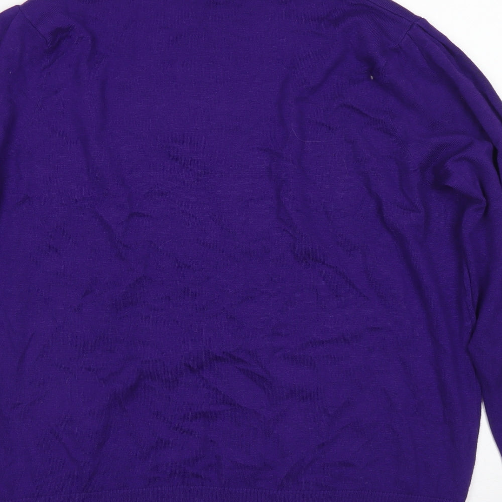 Collection Debenhams Womens Purple Roll Neck  Viscose Pullover Jumper Size 18