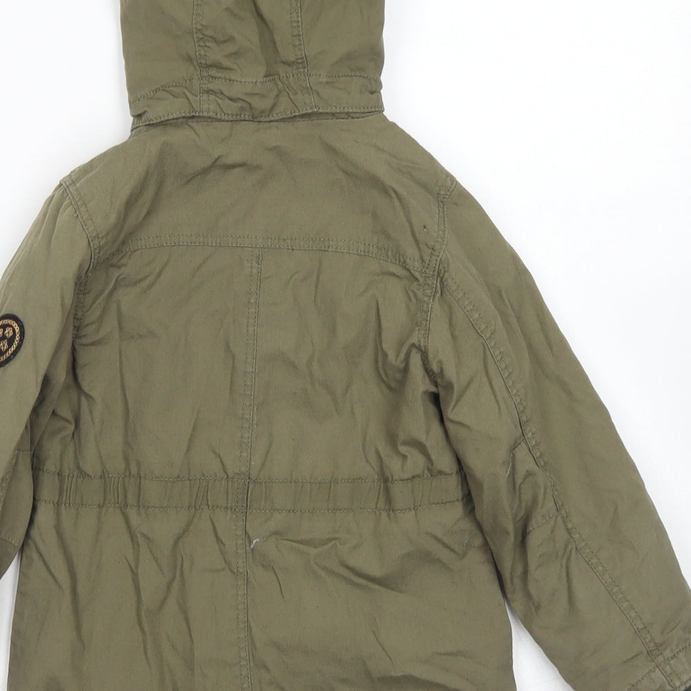 H&M Girls Green   Jacket  Size 4 Years  Zip