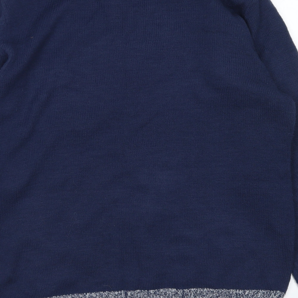 TU Mens Blue Crew Neck  Acrylic Pullover Jumper Size M   - Christmas Jumper Penguin