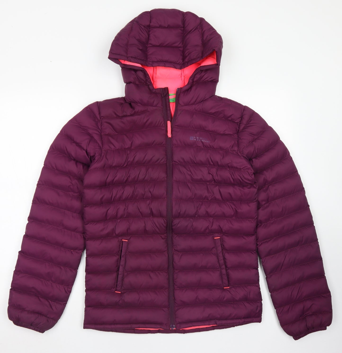 Mountain Warehouse Girls Purple   Puffer Jacket Jacket Size 13 Years  Zip