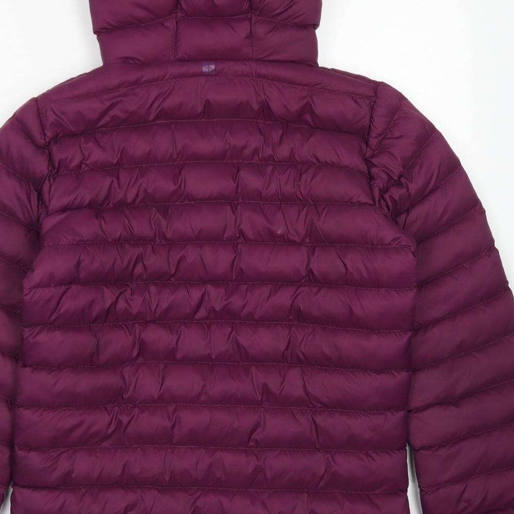 Mountain Warehouse Girls Purple   Puffer Jacket Jacket Size 13 Years  Zip