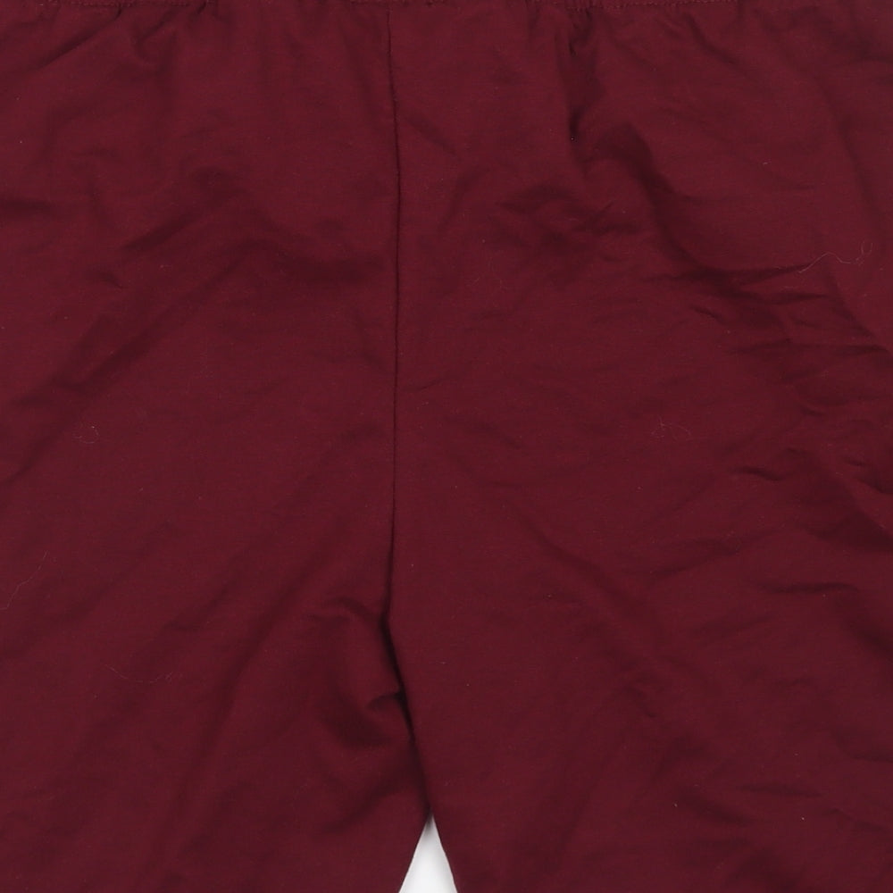 Boohoo Man Mens Red  Cotton Sweat Shorts Size L L9 in Regular Drawstring