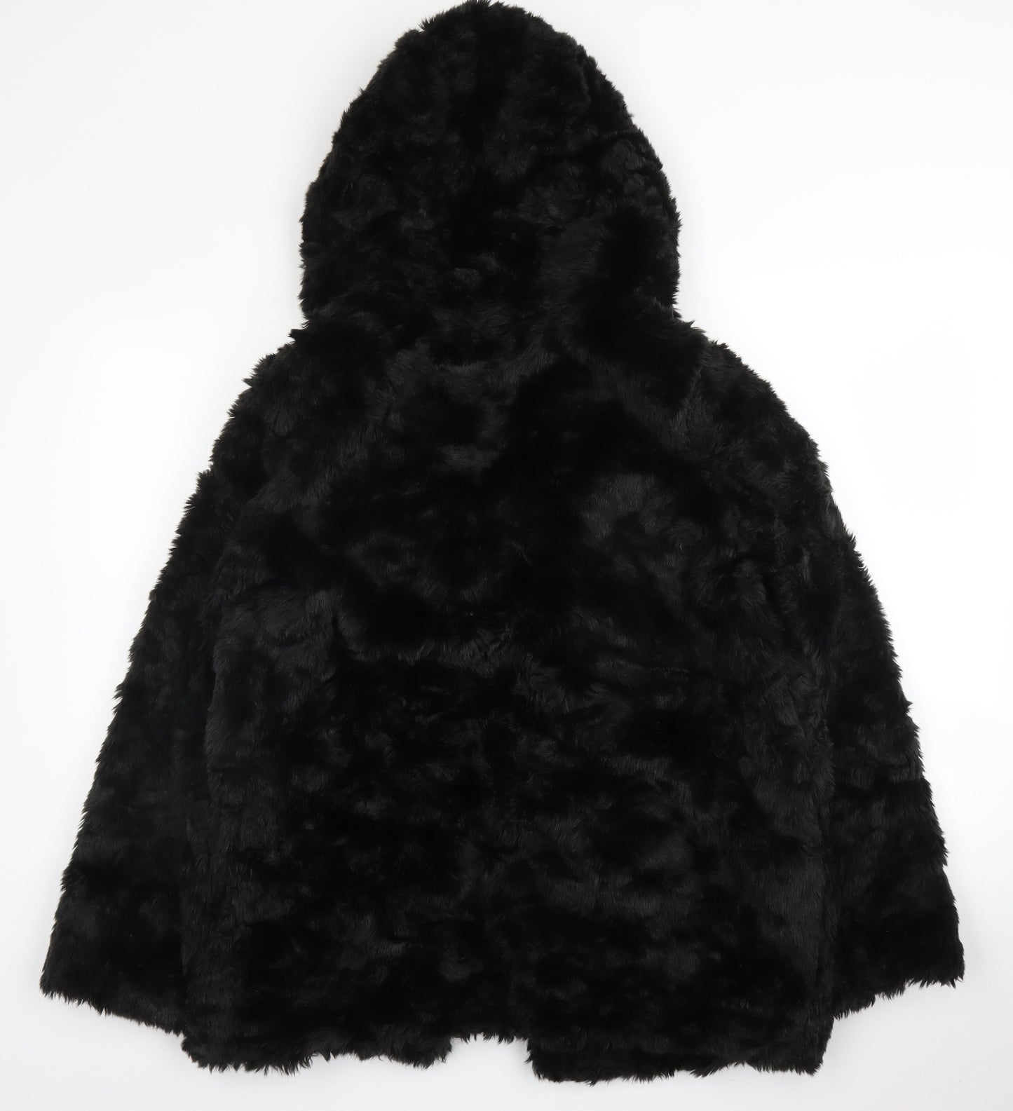 New Look Womens Black   Overcoat Coat Size 10  Hook & Eye