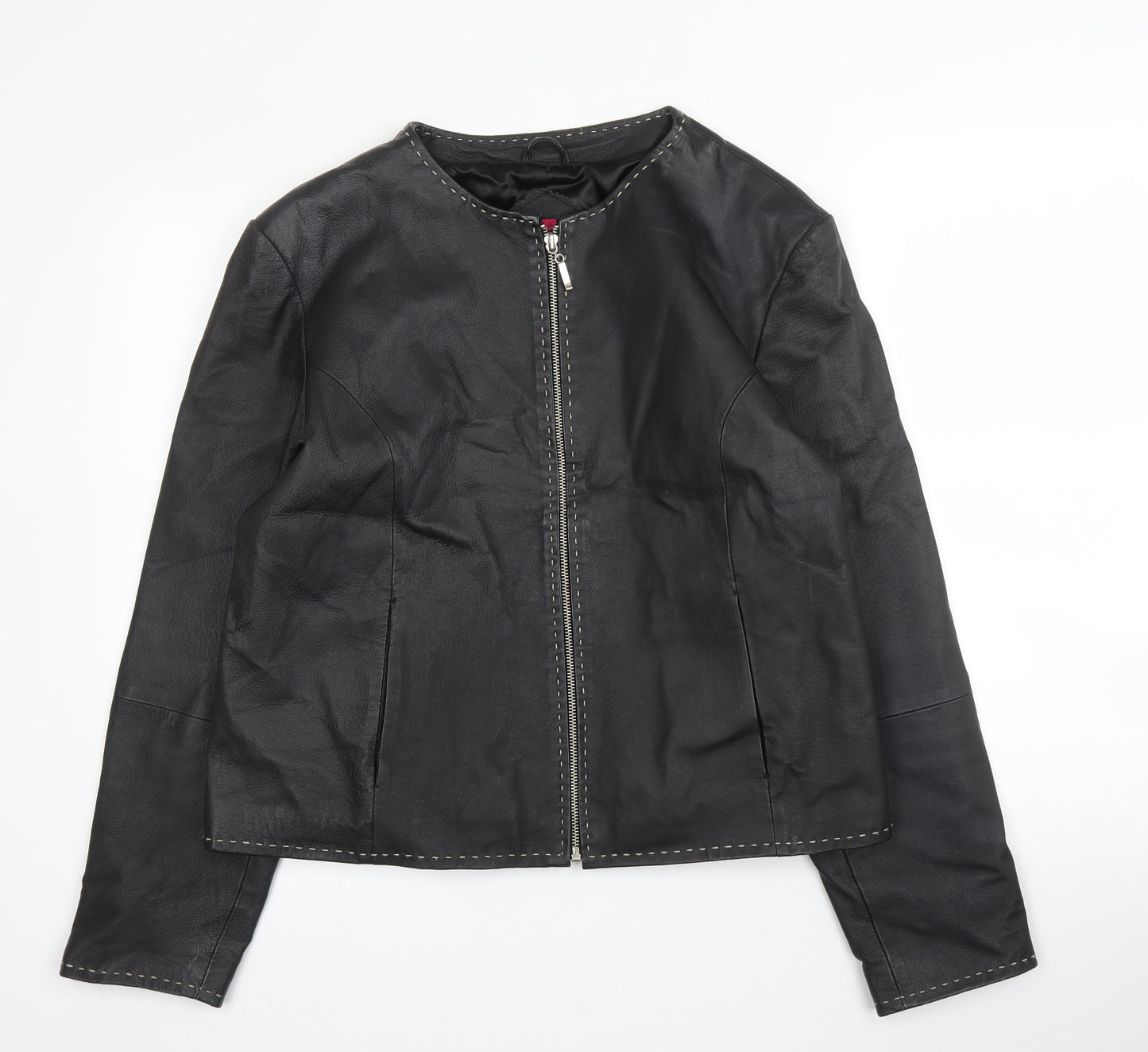 For Women Womens Black   Biker Coat Size 20  Zip