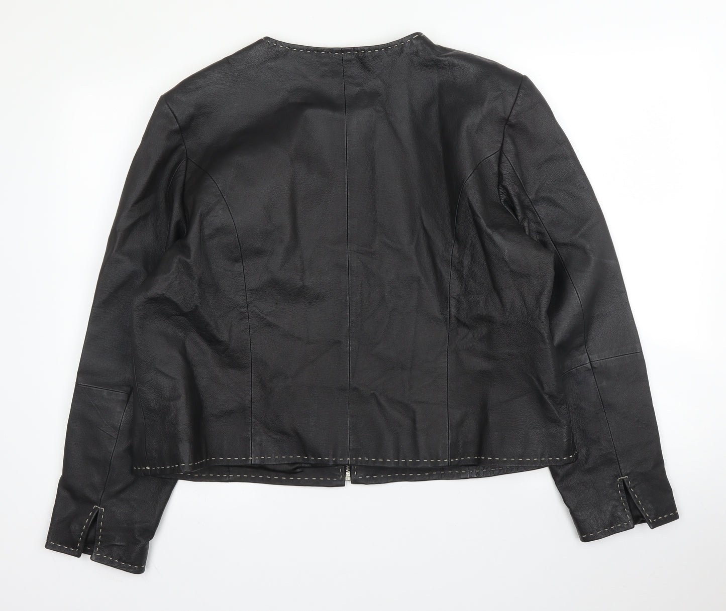 For Women Womens Black   Biker Coat Size 20  Zip